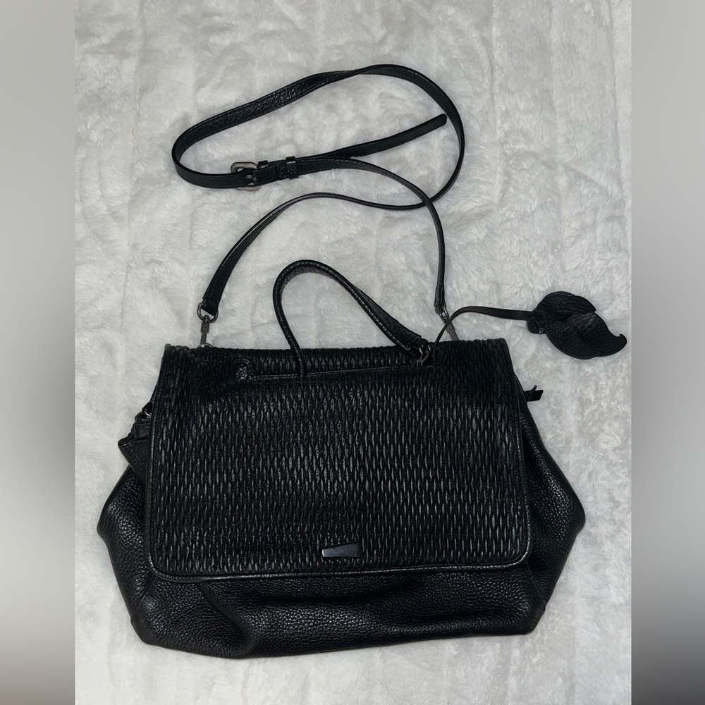 Soft genuine leather hand&cross bag